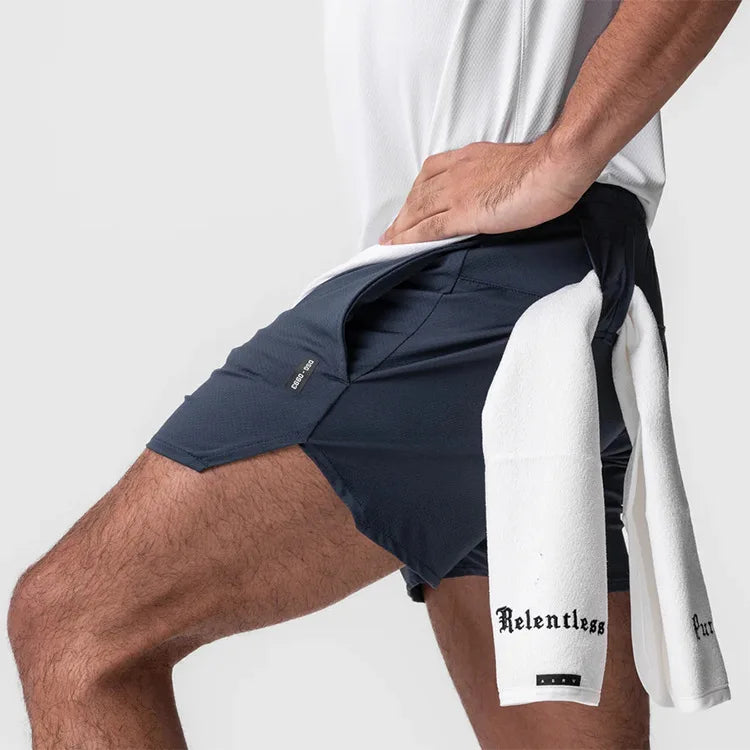 Men's Quick Dry Casual Shorts Running Sports Jogging Basketball Short Pants Male Gym Fitness Bottoms Compression Sweatpants
