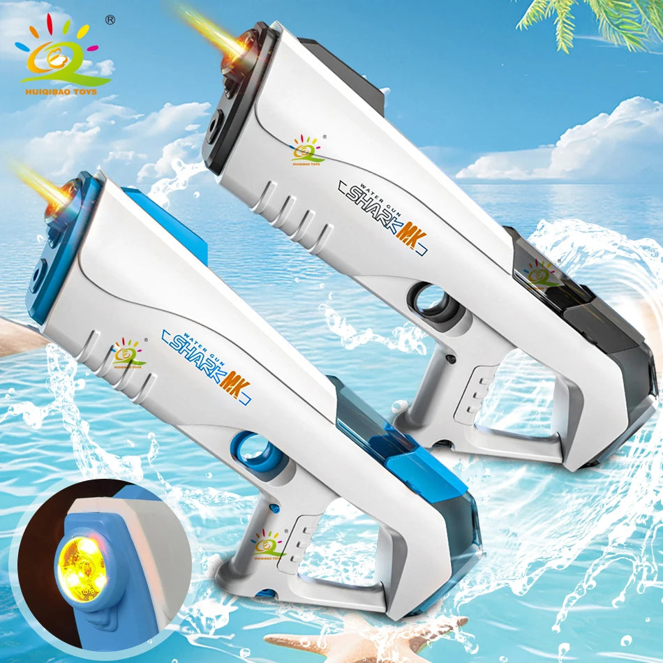 HUIQIBAO 2025 Fully automatic Pulse Electric Space Water Gun Outdoor Beach Water Battle Toy Summer Game Toys for Adult Gift