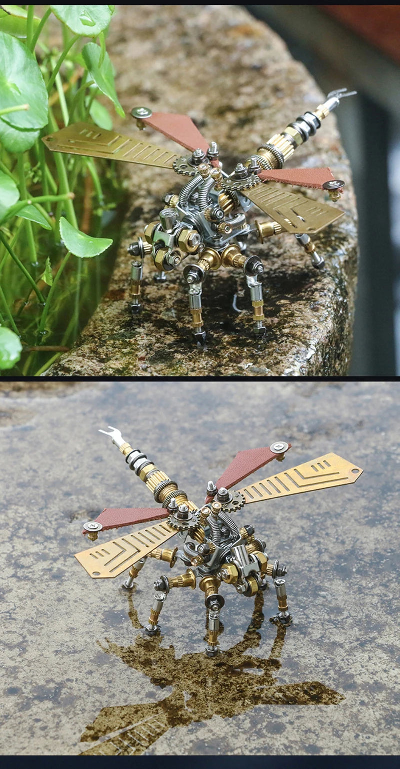 Mechanical Insect Iron Metal DIY Building Blocks 3D Three-Dimensional Assembly Model Puzzle toys Birthday Gift for Kid Adult