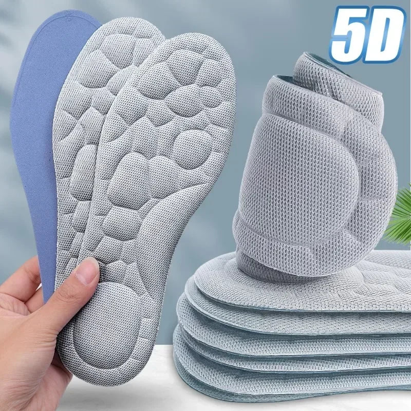 10pcs 5D Massage Memory Foam Insoles Thickening Breathable Cushioning Comfort Support for High Heels Shoes Orthopedic Foot Pads