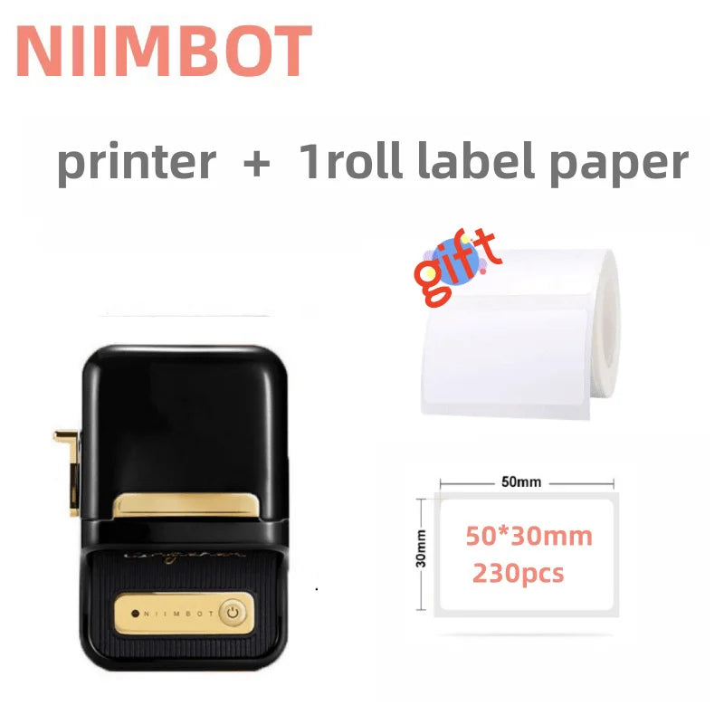 NIIMBOT B21 Label Printer Portable Wir-eless Bluetooth Thermal Label Maker Sticker Printer Label paper