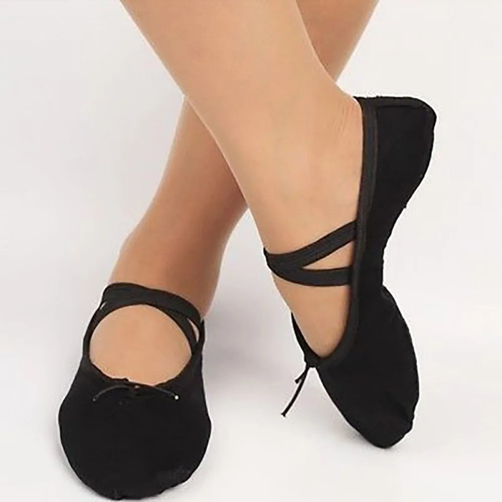 Hot Sale 4 Colors Shoes Canvas Ballet Pointe Shoes Fitness Gymnastics Dance Shoes For Kids Children Baby Girl Fashion Shoes Baby