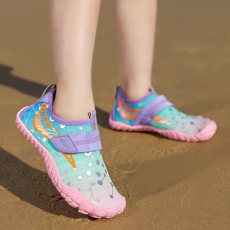 Children Boys And Girls Beach Quick Diving Shoes Qianjiang Swimming Shoes Indoor Fitness Floor Shoes Bathroom Shoes 28-38#