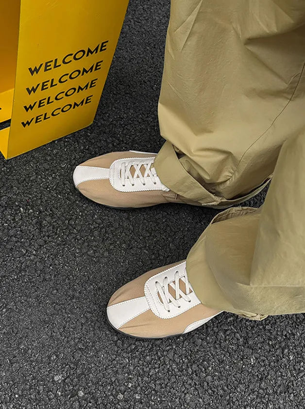 New Women Men High Quality Lace-Up Comfortable Soft Sole Flatsshoes Outdoor Casual Breathable Sneakers Fitness Shoes Male Shoes