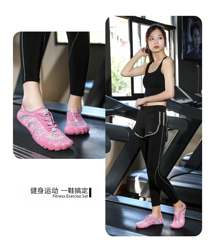 Indoor Fitness Shoes Men Women Yoga Treadmill Barefoot Shoes Gym Special Shock-absorbing Skipping Shoe Non-slip Training Sneaker