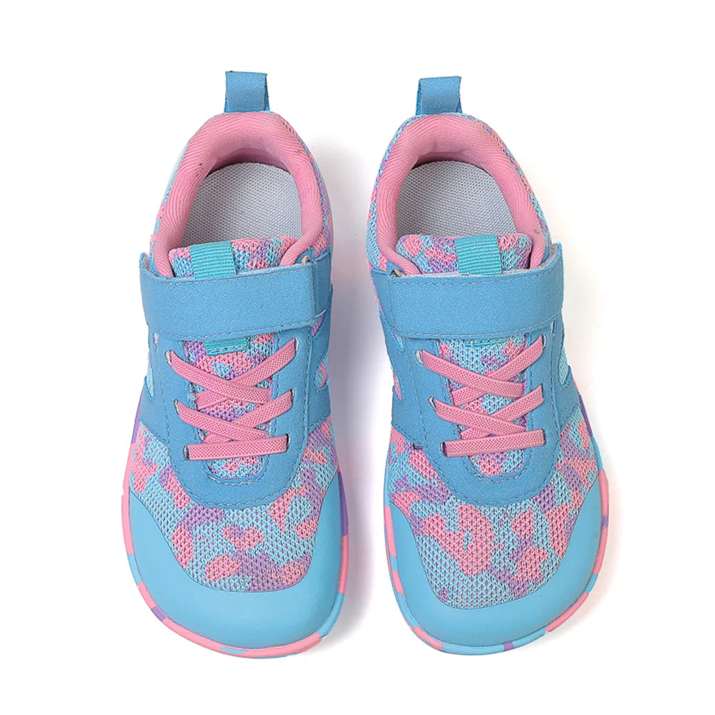 Kids Wide Barefoot Shoes Breathable Minimalist Sports Shoes Lightweight Running Shoes Fitness Trail Running Shoes