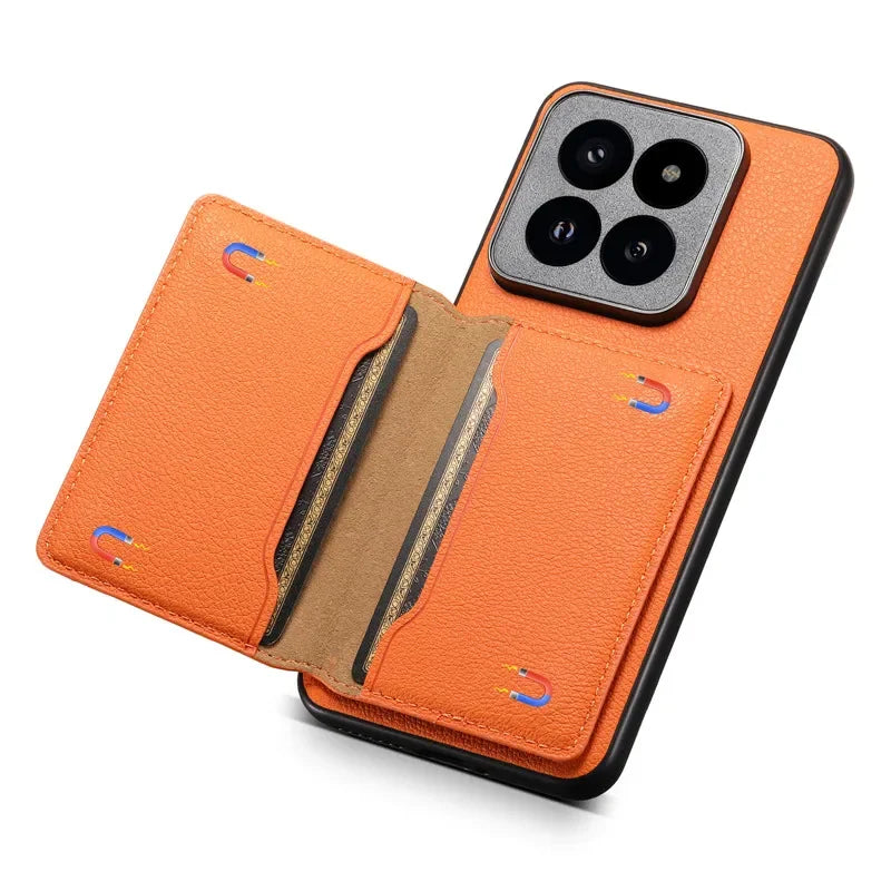 Multifunctional Leather Wallet Phone Case Coque For Xiaomi 15T 17 Pro Max M14 Ultra 13 Pro Ultra Poco F5 14T Card Holder Cover