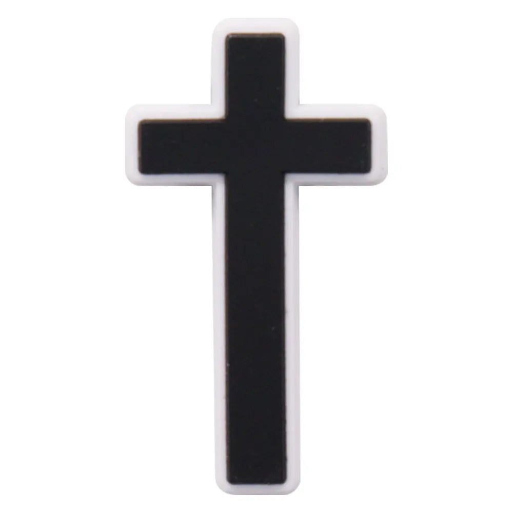 1-14Pcs Faith Jesus Love You Cross God Adult Shoe Buckle Charms Man Decorations DIY Kids Birthday Gifts