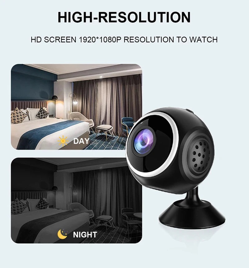 4K HD Security Camera Full Color Infrared Night Vision WiFi Monitor Motion Detection Mini Surveillance With Cloud Storage
