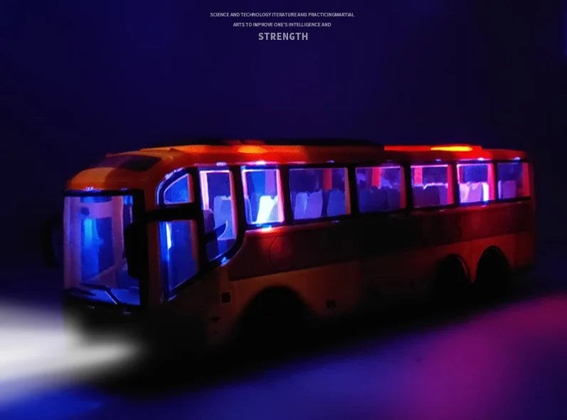 Rc Bus Electric Remote Control Car with Light Tour Bus School City Model 27Mhz Radio Controlled Machine Toys For Boys Kids