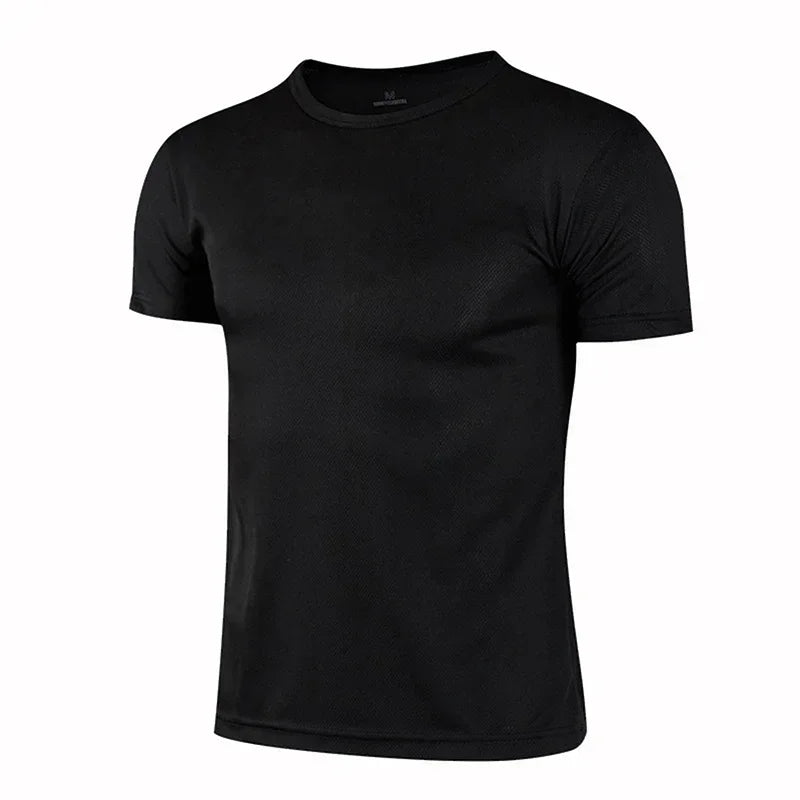 Quick-drying Round Neck Sport T-shirt Gym Fitness Shirt Trainer Running T-shirt Men Breathable Sportswear Костюм Женский Летний