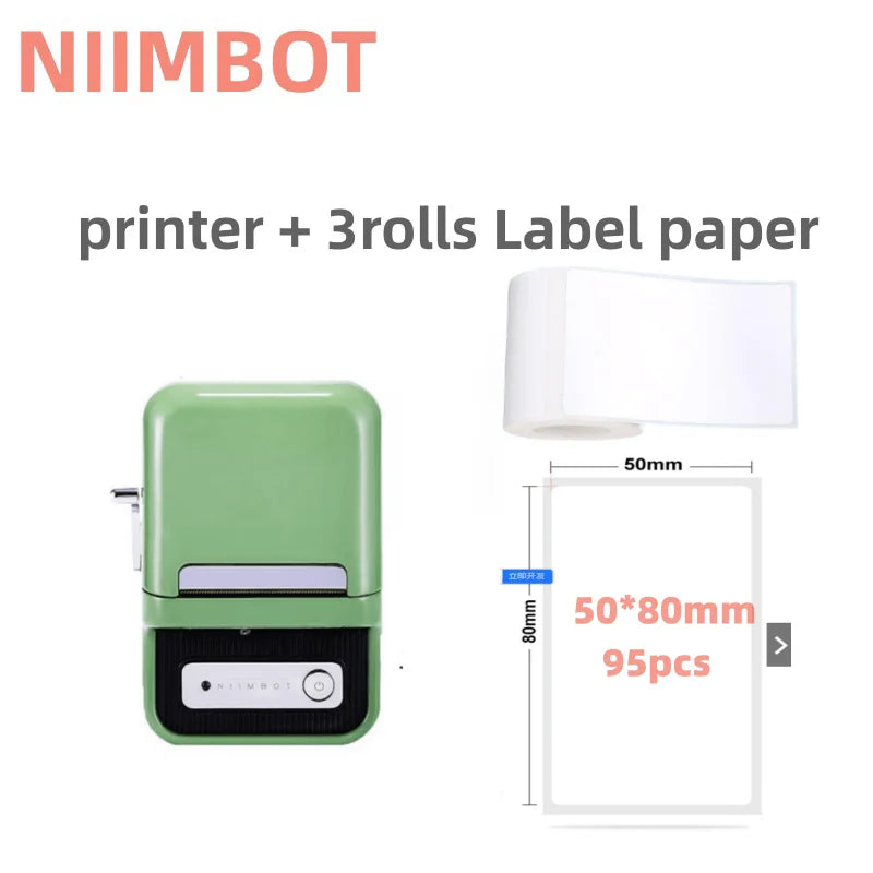 NIIMBOT B21 Label Printer Portable Wir-eless Bluetooth Thermal Label Maker Sticker Printer Label paper