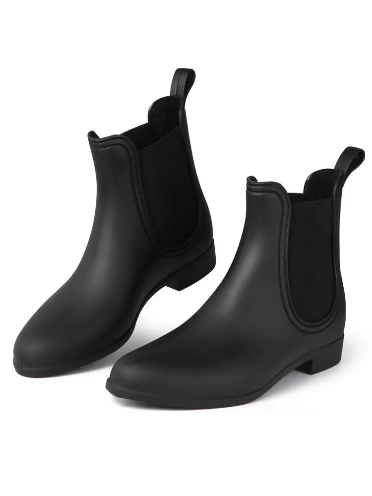 Comemore Rubber Rain Boots Women Waterproof Galoshes Shoe 2023 Ladies Fashion Apring Shoes Anti-Skid Ankle Boot Botas Femininas