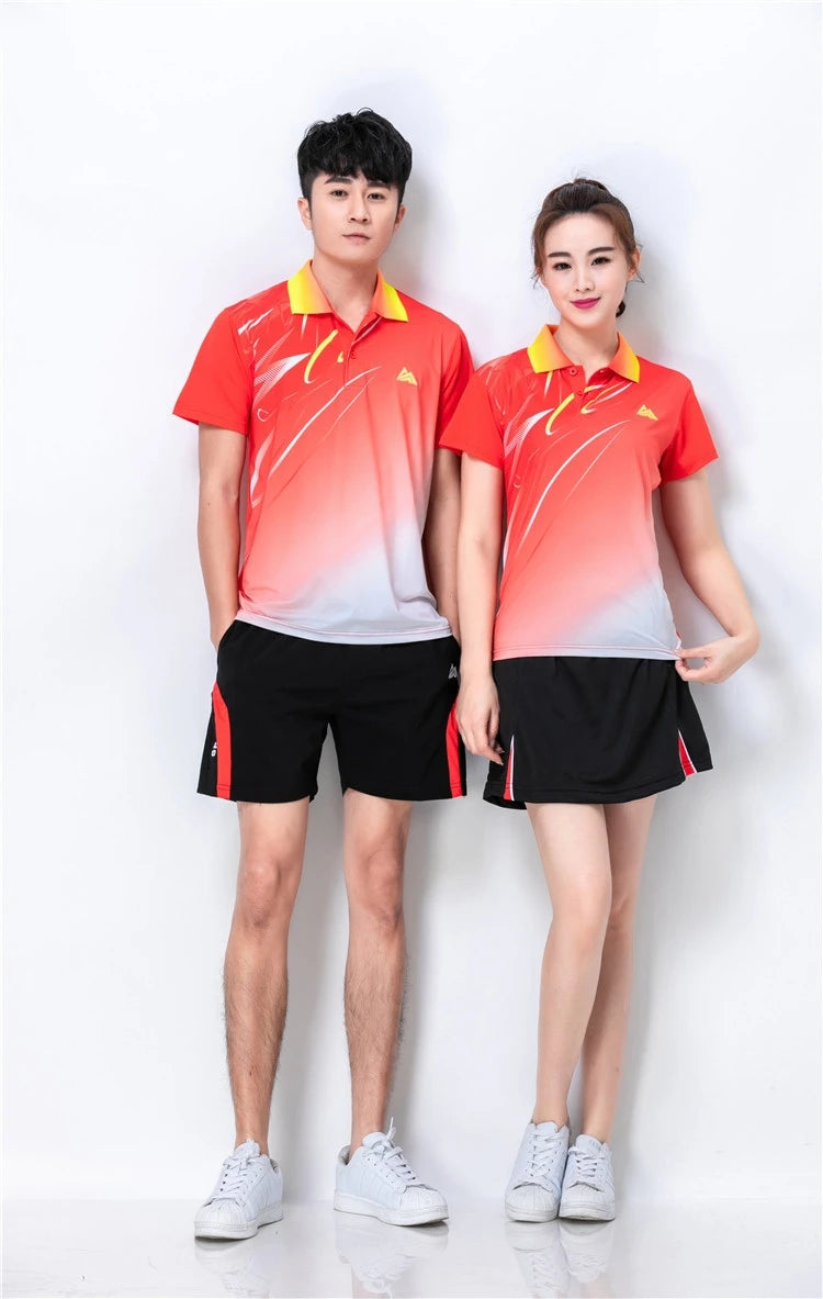 Quick dry Tennis tshirts,badminton sportswear shirt men/women,table tennis V-neckshirt,game clothes custom volleyball shirt 6907