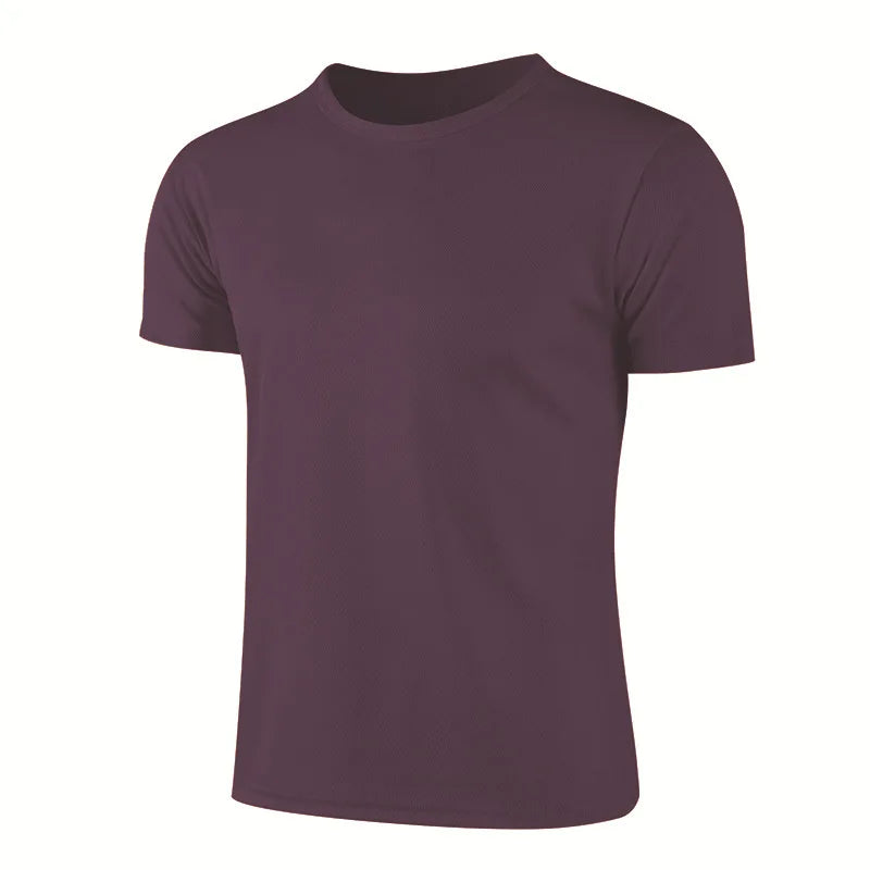 Quick-drying Round Neck Sport T-shirt Gym Fitness Shirt Trainer Running T-shirt Men Breathable Sportswear Костюм Женский Летний
