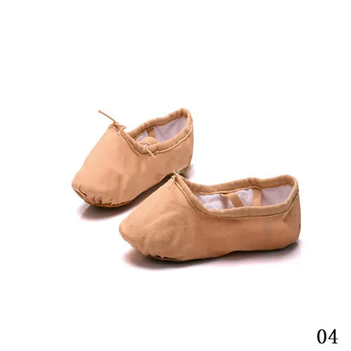 Hot Sale 4 Colors Shoes Canvas Ballet Pointe Shoes Fitness Gymnastics Dance Shoes For Kids Children Baby Girl Fashion Shoes Baby