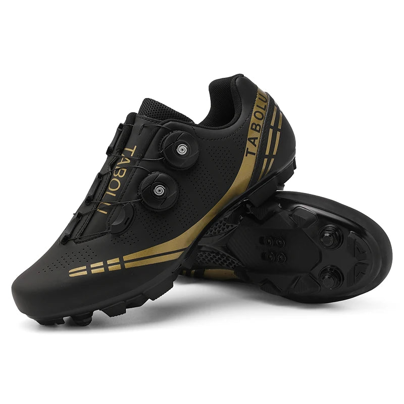 Double Buckle Cycling Shoes Men Women Nylon Bike Riding Shoes Mountain Road Bicycle Sneakers Cycling Fitness Training Shoes Male