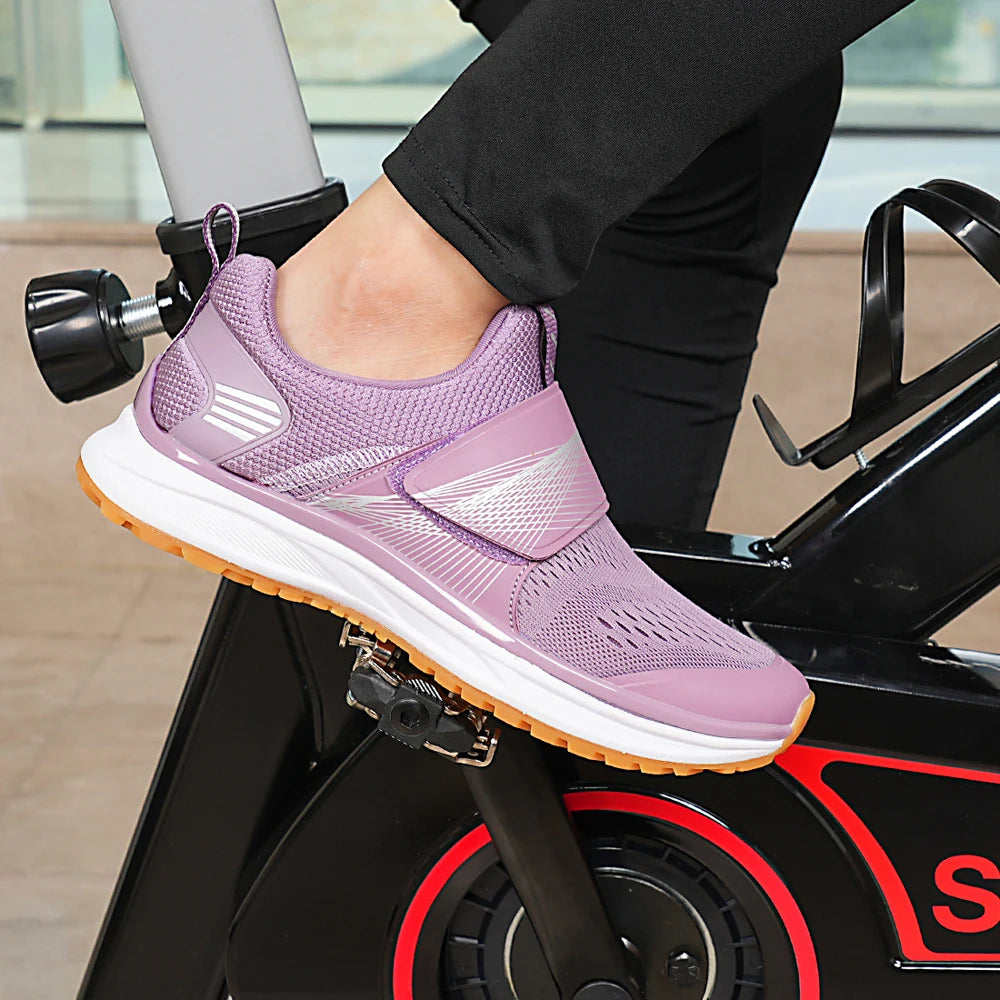 Women's indoor fitness dynamic cycling shoes hard soled rubber soled cycling shoes SPD MTB Sneakers mountain Bike shoes