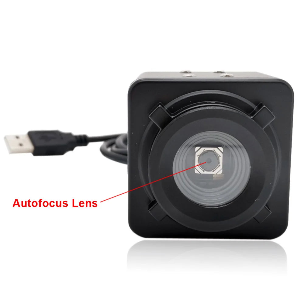 Industrial 12MP 4000x3000 CMOS IMX362 USB Webcam Autofocus NoDistortion Lens Hd Surveillance USB Camera PC OTG UVC Plug And Play