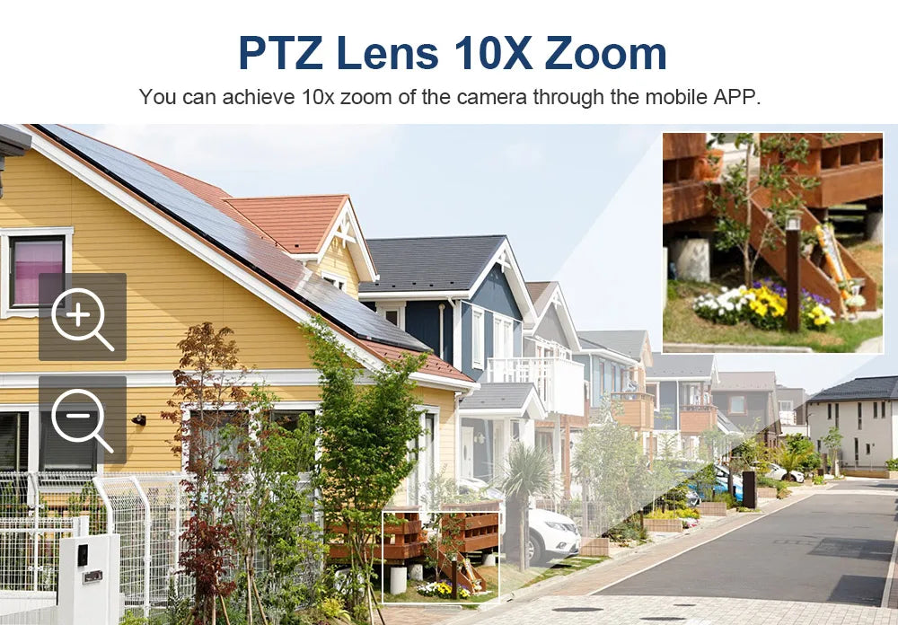 LS VISION 10K 20MP Four Screens WiFi PTZ Camera 10X Optical Zoom Auto Tracking Humanoid Detection CCTV Security Cameras Outdoor