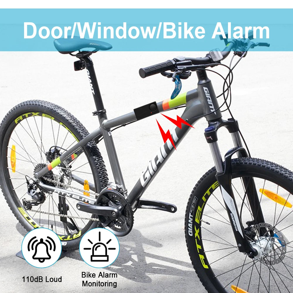 Wireless Door Window Vibration Sensor Alarm 110dB Anti-theft Remote Control Detectors Home Security Alarm System