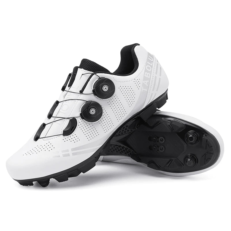 Double Buckle Cycling Shoes Men Women Nylon Bike Riding Shoes Mountain Road Bicycle Sneakers Cycling Fitness Training Shoes Male