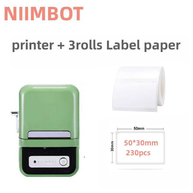 NIIMBOT B21 Label Printer Portable Wir-eless Bluetooth Thermal Label Maker Sticker Printer Label paper