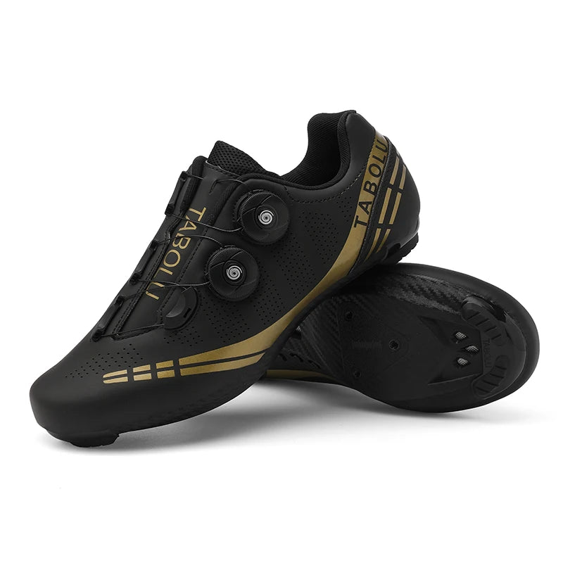 Double Buckle Cycling Shoes Men Women Nylon Bike Riding Shoes Mountain Road Bicycle Sneakers Cycling Fitness Training Shoes Male