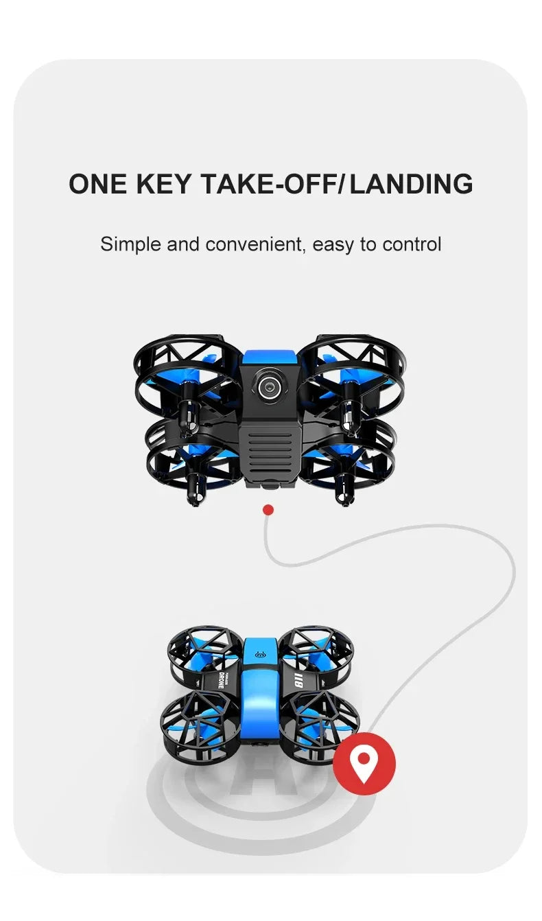 D12 Mini Drone 4k Profession HD Wide Angle Camera 1080P WiFi FPV Drone Camera Height Keep Drones Camera Helicopter Toys Gifts