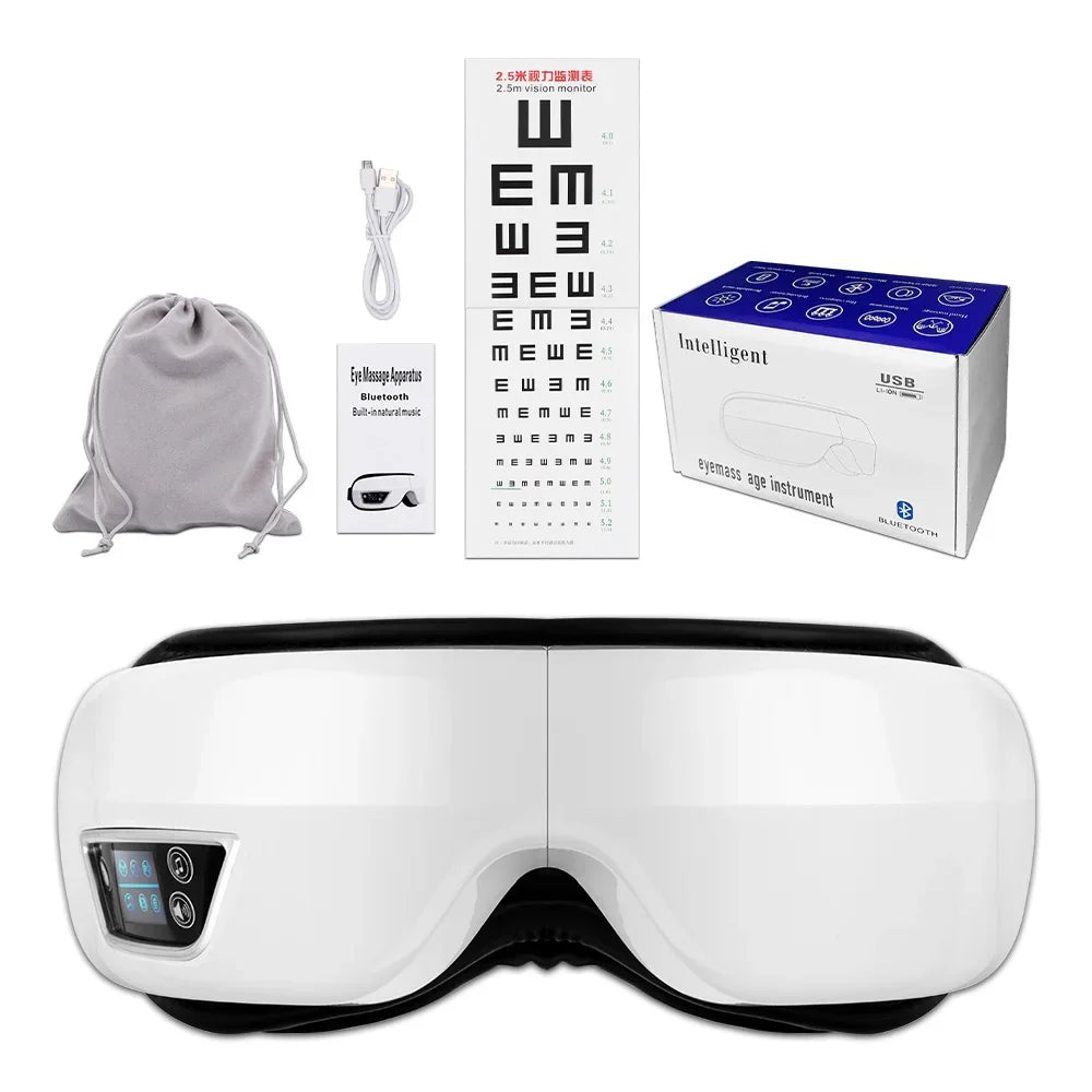 Eye Massager Smart Airbag Vibration  Eye Care Instrumen Heating Bluetooth Music Relieves Fatigue And Dark Circles Remove Weary