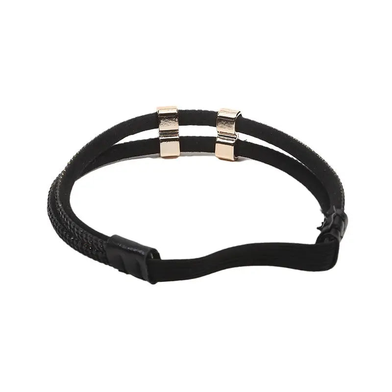 1/2Pairs Rhinestone High Heels Shoes Band Anti-loose Women Diamond Shoelaces Anti-drop Heel Straps Belt Drill Elastic Fixed Belt