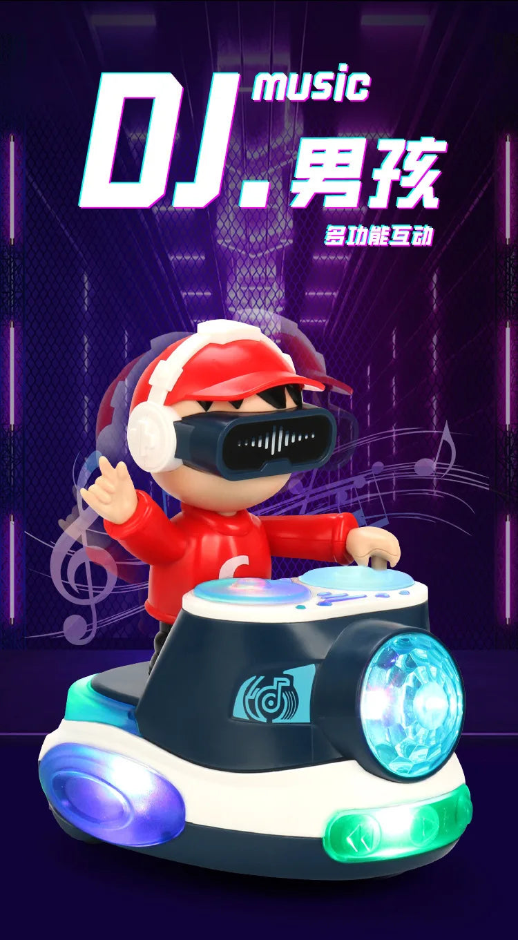 Toddler DJ Car Electronic DJ Bouncin Beats with Music Lights Bouncing Action Swing Dancing Learning Interactive Toy for Kid Gift