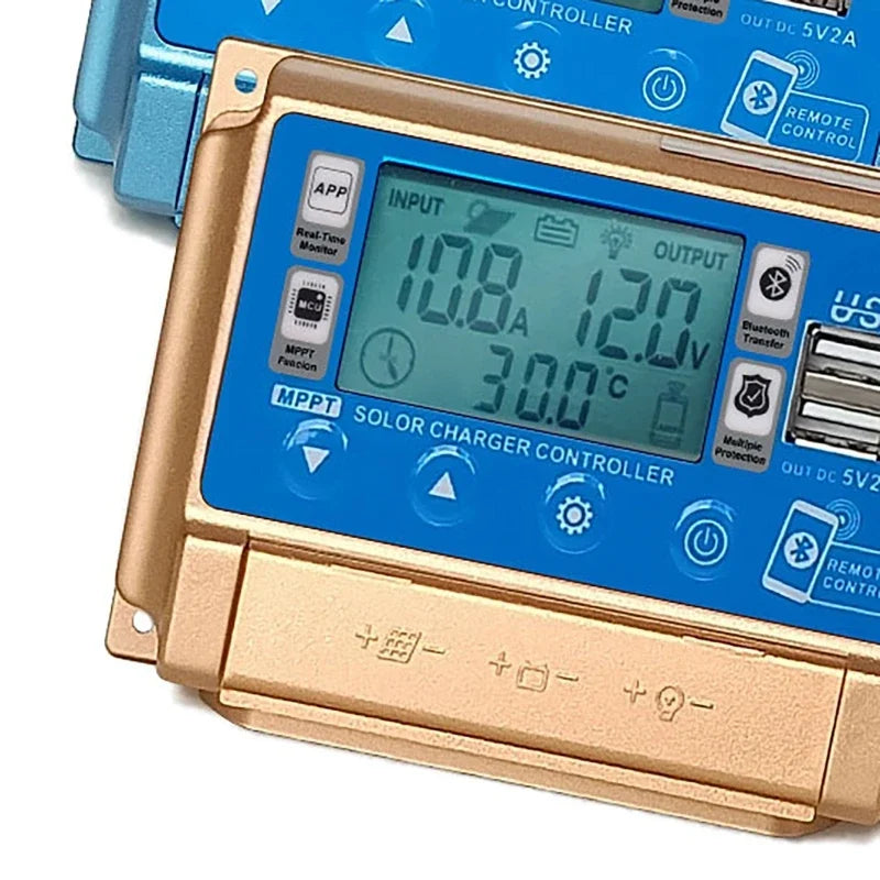12V/24V 30A 40A 50A 60A High Definition LCD Large Digital Display bluetooth WIFI Solar Charge Controller MPPT Controller Solar