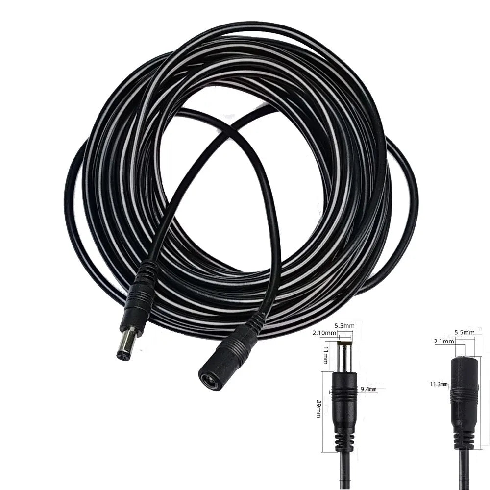 10M/ 5M 5.5mm*2.1mm DC Power Connector Extension Cord Jack Adapter Lead Cable DC Female Male Extension External Plug