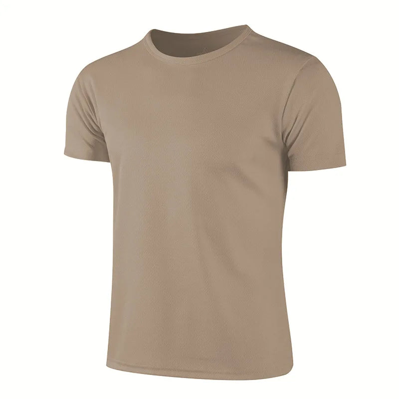 Quick-drying Round Neck Sport T-shirt Gym Fitness Shirt Trainer Running T-shirt Men Breathable Sportswear Костюм Женский Летний
