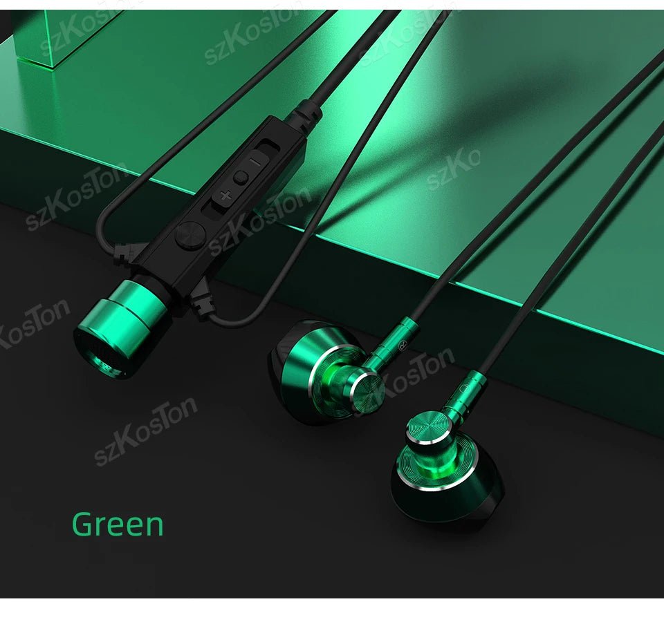 HiFi Wired Headphones with Microphone Noise-Cancelling Dynamic Earphones In Ear Earbuds Bass Headset For Sports Fitness Music