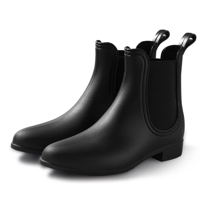 Comemore Rubber Rain Boots Women Waterproof Galoshes Shoe 2023 Ladies Fashion Apring Shoes Anti-Skid Ankle Boot Botas Femininas