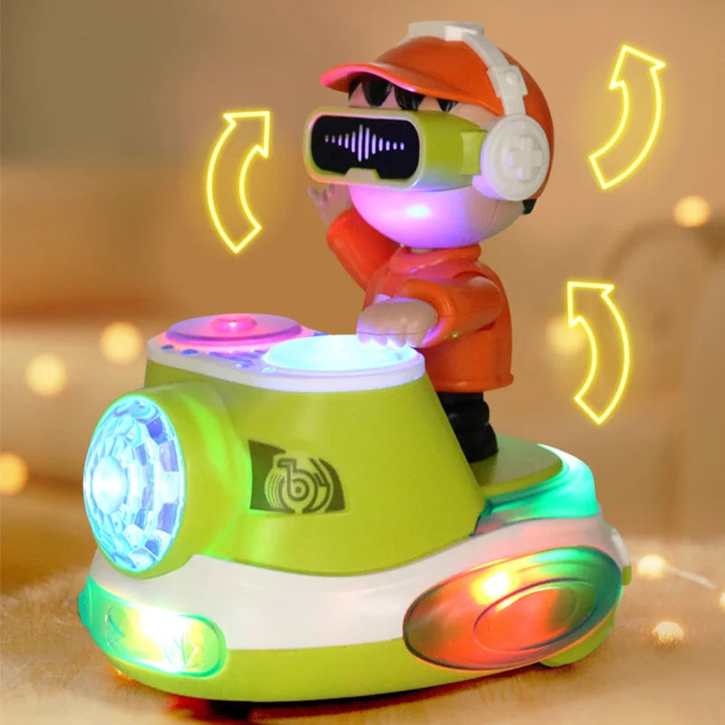 Toddler DJ Car Electronic DJ Bouncin Beats with Music Lights Bouncing Action Swing Dancing Learning Interactive Toy for Kid Gift