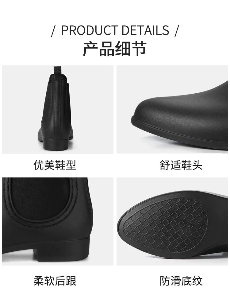 Comemore Rubber Rain Boots Women Waterproof Galoshes Shoe 2023 Ladies Fashion Apring Shoes Anti-Skid Ankle Boot Botas Femininas