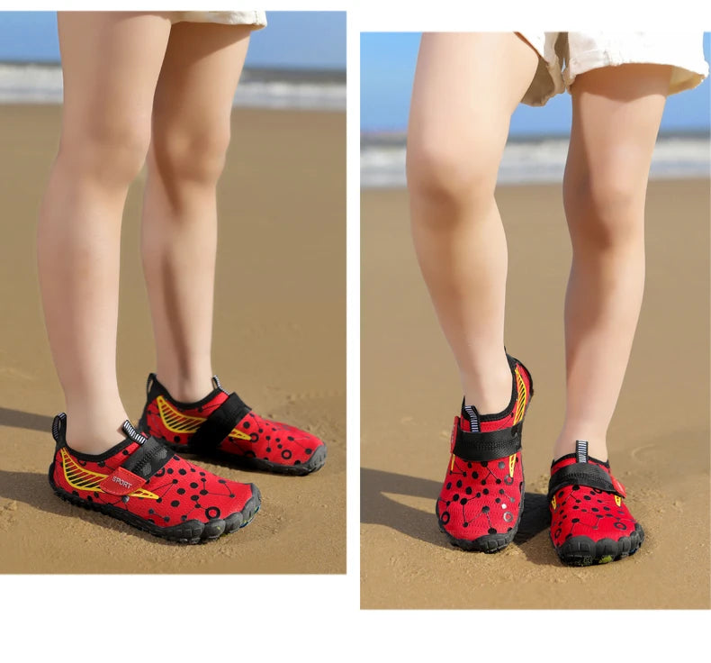 Children Boys And Girls Beach Quick Diving Shoes Qianjiang Swimming Shoes Indoor Fitness Floor Shoes Bathroom Shoes 28-38#