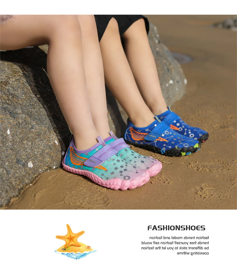 Children Boys And Girls Beach Quick Diving Shoes Qianjiang Swimming Shoes Indoor Fitness Floor Shoes Bathroom Shoes 28-38#