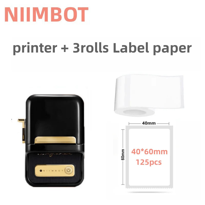 NIIMBOT B21 Label Printer Portable Wir-eless Bluetooth Thermal Label Maker Sticker Printer Label paper
