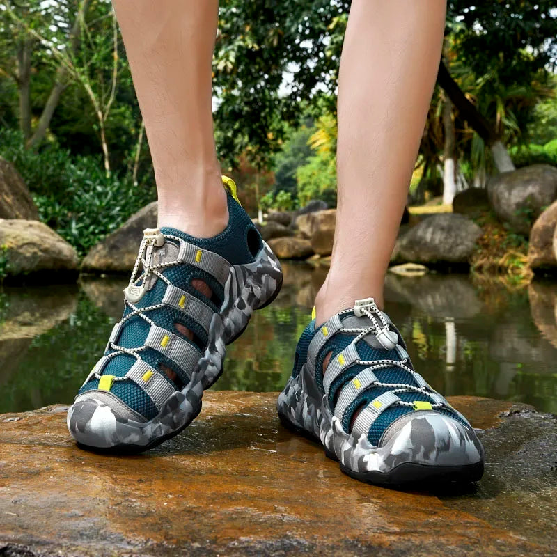 Quick Dry Water Shoes Men Beach Aqua Shoes Summer Outdoor Trekking Camping Hiking River Tracing Rainforest Hike Climbing Boating