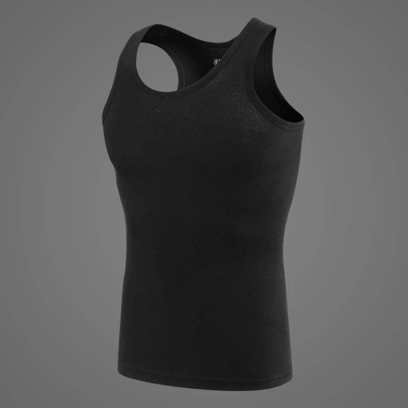 5/1 Pcs Men's Pure Cotton Sports Vest Solid Color Classic Four Seasons Thin Joker Sleeveless Slim Vest Youth Fitness Running T