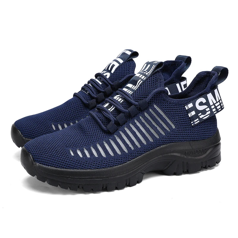 Men's Casual Sneakers Lightweight Breathable Mesh Fashion Running Shoes Outdoor Fitness Exercise Classic Slip on Walking Shoes
