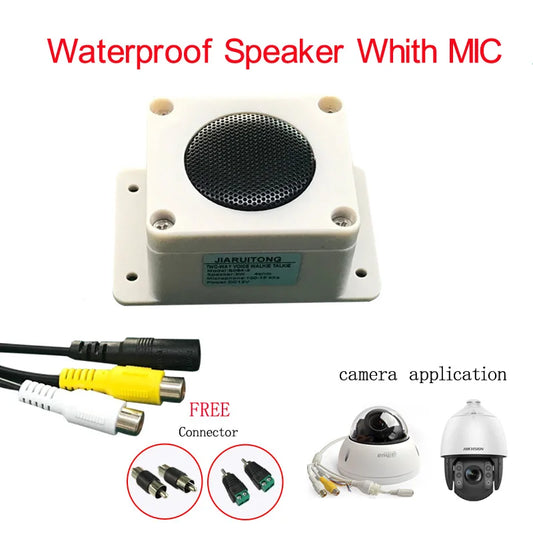 Waterproof Microphone Speaker In 1 Device for Security Camera Outdoor for IP Camera Audio Recording Two Way Radio Interphone