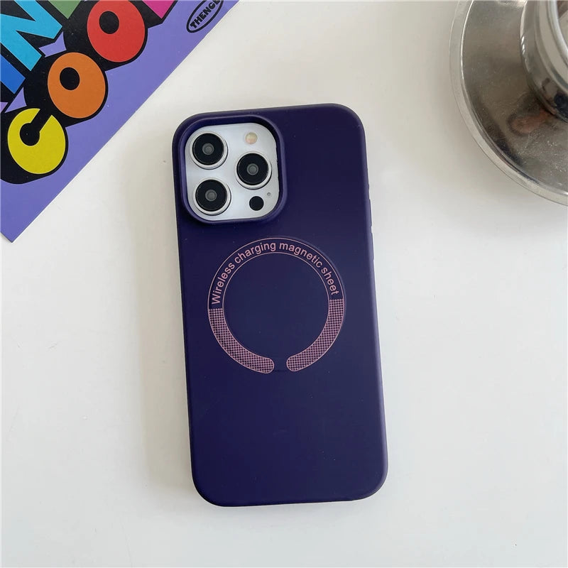 For Magsafe Phone Case For iPhone 17 16 15 Pro Max 14 13 12 11 Magnetic Wireless Charge Liquid Silicone Shockproof Bumper Cover