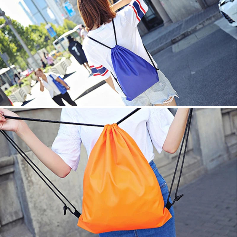 Outdoor Drawstring Gym Bag Travel bag String Bags Swimming Pool Clothes Shoes Storage Waterproof Packaging Pocket Unisex Fitness