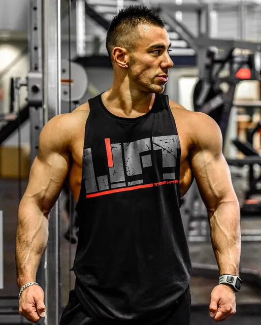New Gym Sleeveless Clothing Men Bodybuilding and Fitness Tank Top Vest Sportswear Undershirt muscle workout Singlets Gym shirt