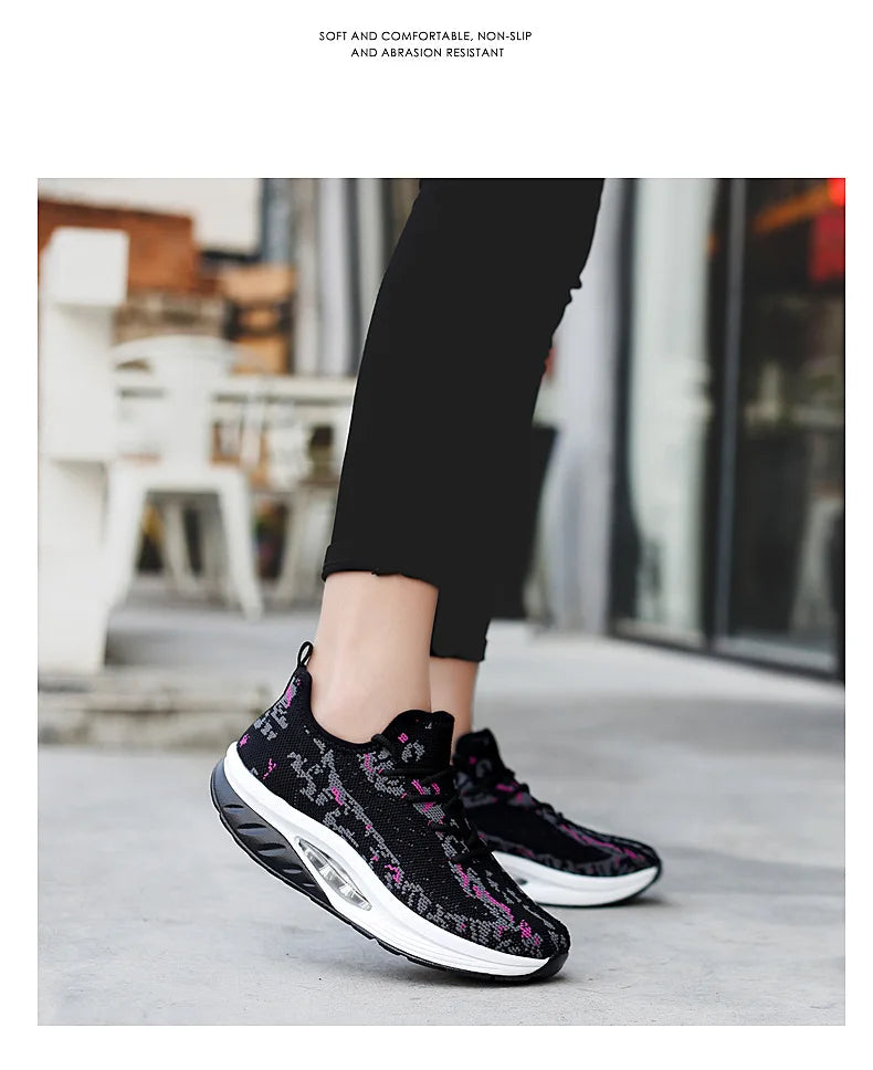 Women's Sneakers Platform Toning Wedge Zapatillas Sports Shoes for Woman Swing Slimming Sneakers Fitness Gym Walking Footwear88